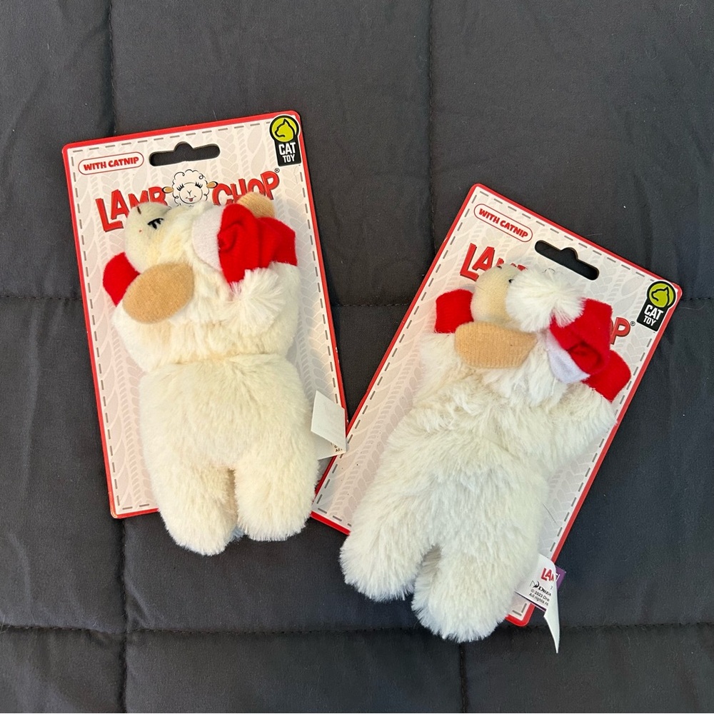 Lot of 2 Lambchop Plush Cat Toys NWT